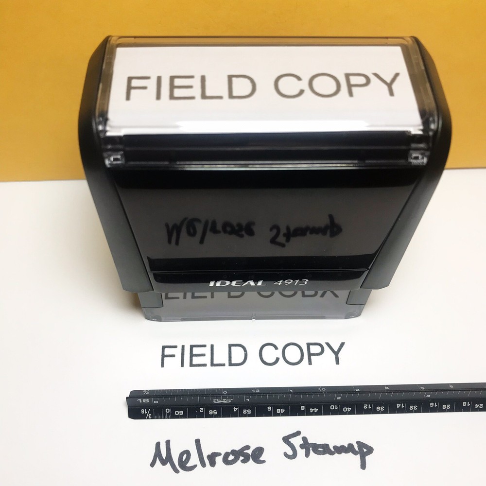 Field Copy Rubber Stamp Black Ink Self Inking Ideal 4913
