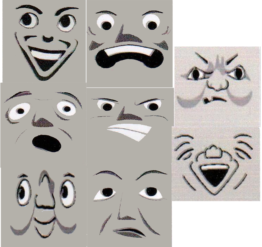 Replacement Stickers for Trackmaster Troublesome Cargo 8 Different Expressions