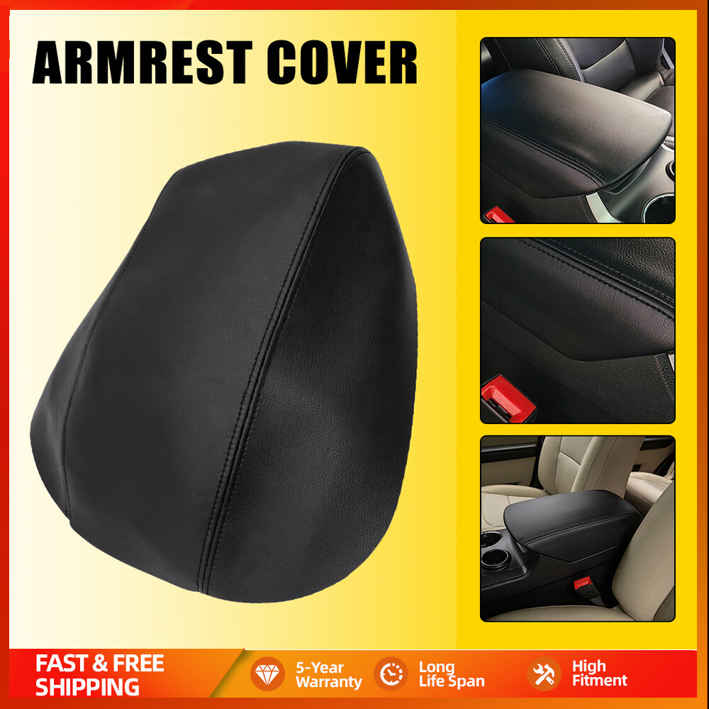 For 2011-2019 Ford Explorer Console Lid Armrest Cover Replacement Leather Black