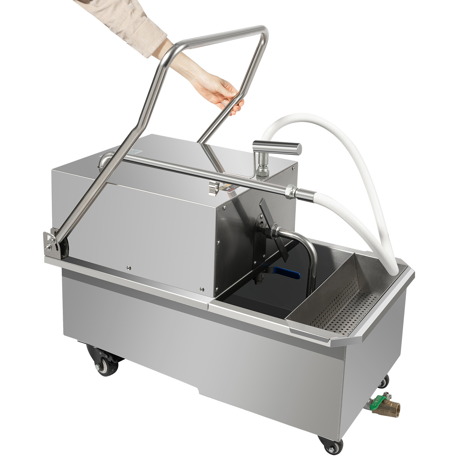 Commercial Fryer Oil Filter Cart Machine Kitchen Oil Filter System USA