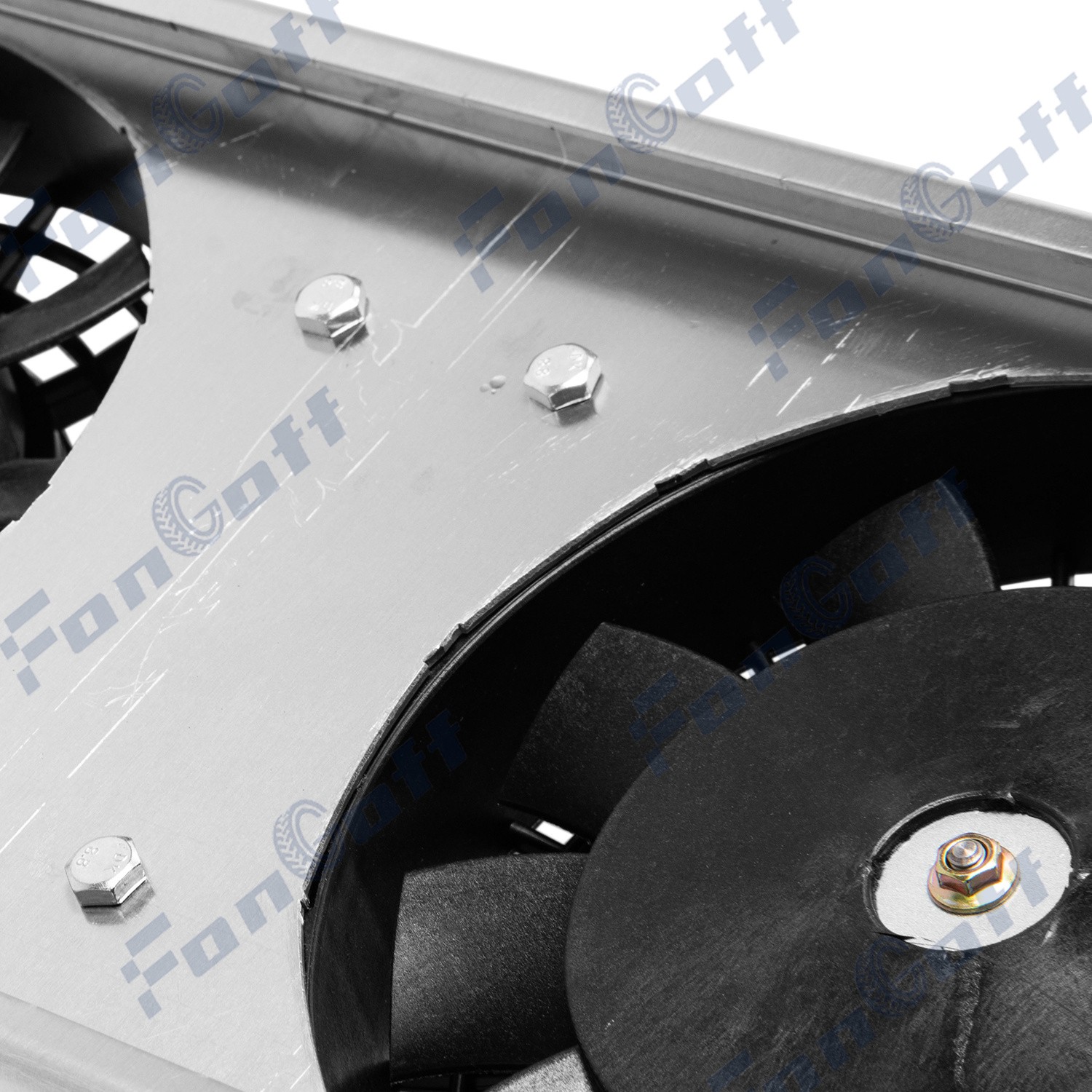 Aluminum Transmission Oil Cooler Shroud+2x 6'' 120W Fan For Tru-Cool 40000 GVW