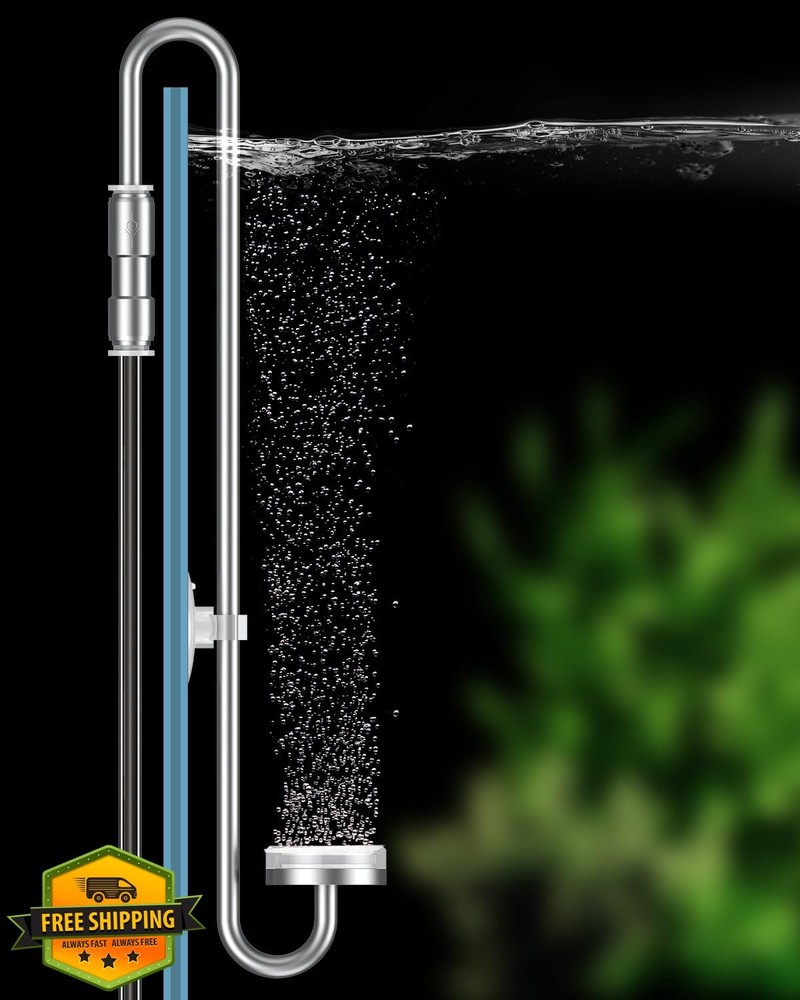 Pawfly Aquarium CO2 Diffuser Stainless Steel Check Valve