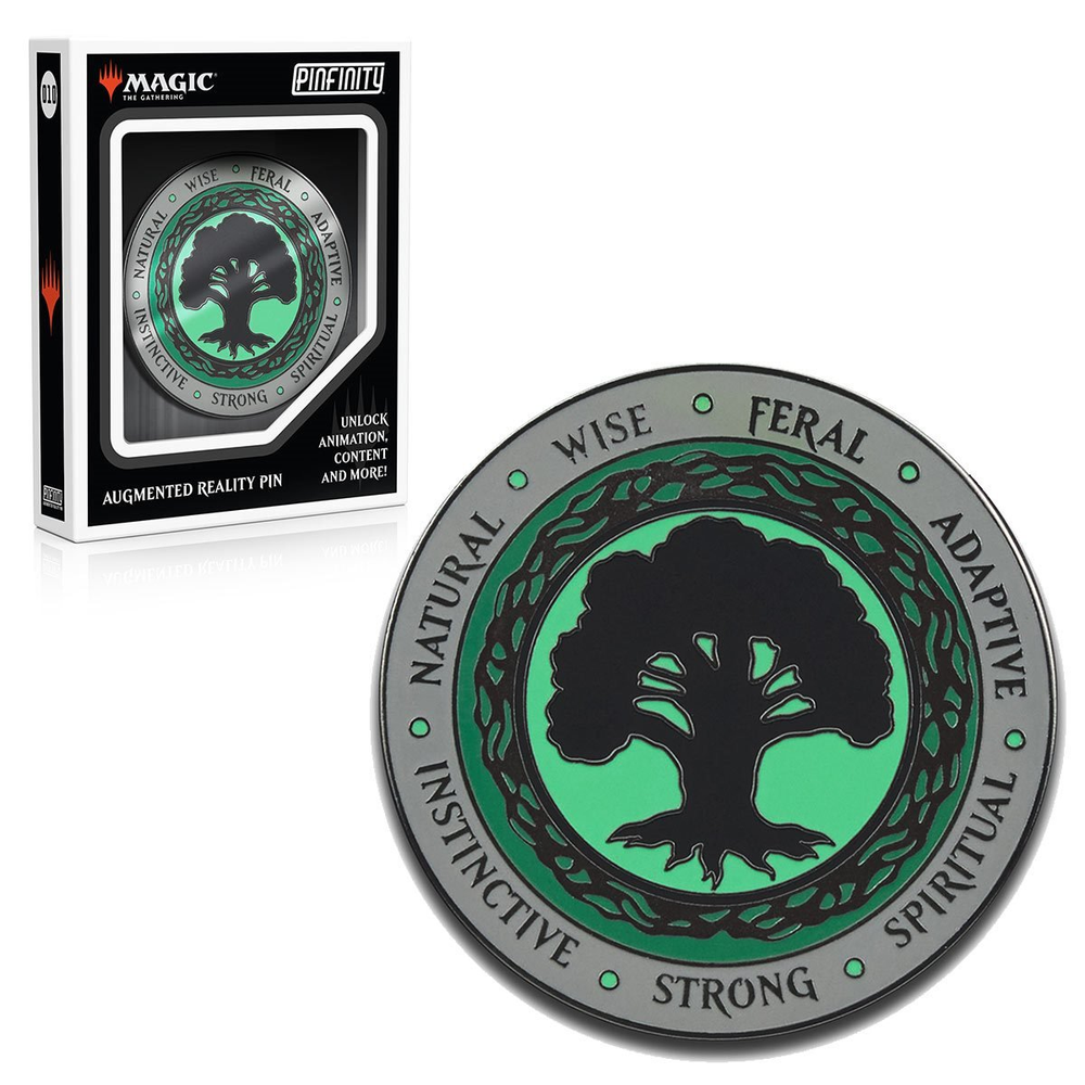 Magic: The Gathering Green Mana Crest Augmented Reality Enamel Pin