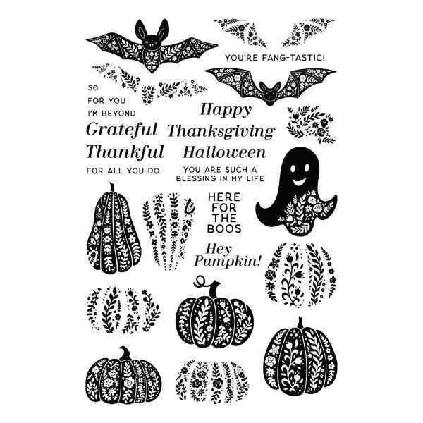 Spellbinders Stamp & Die Bundle - Fall Sampler, BD-0801 by: Simon Hurley