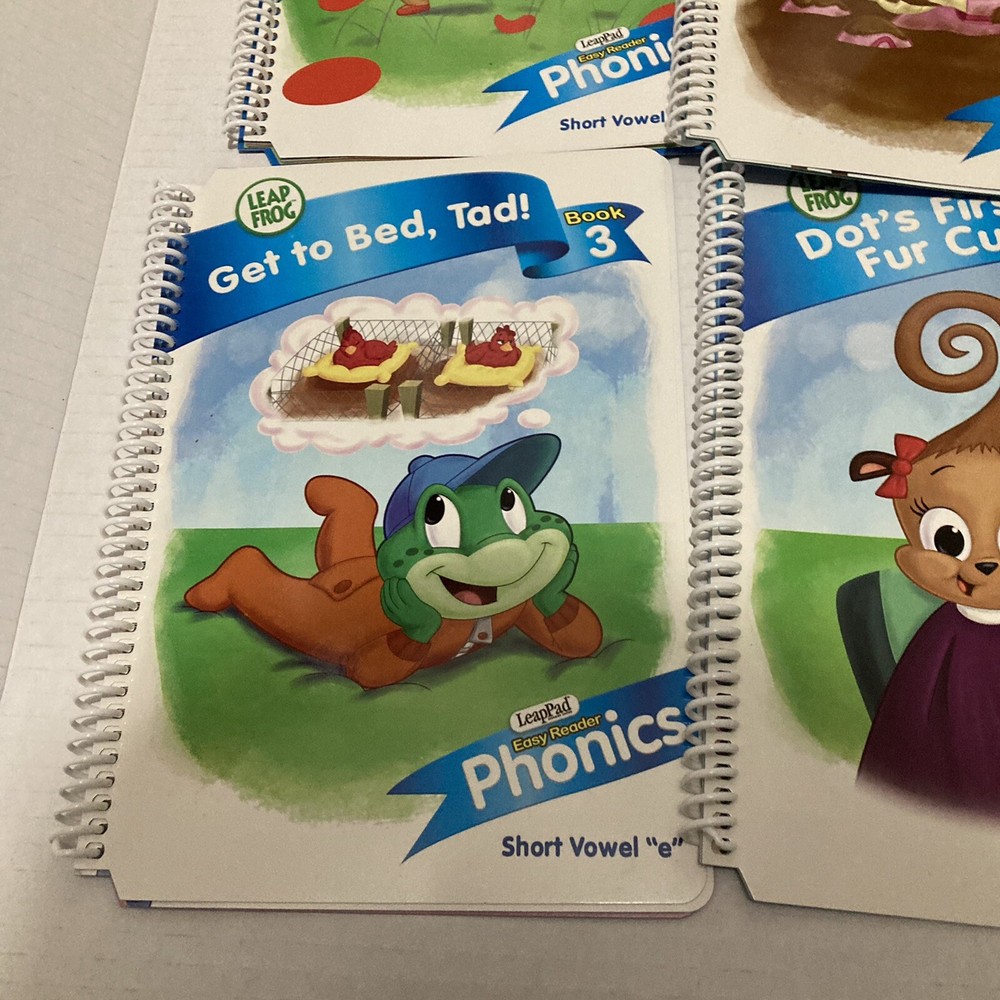 Leap Frog LeapPad Easy Reader Phonics Interactive Books Long Short Vowel 1-4