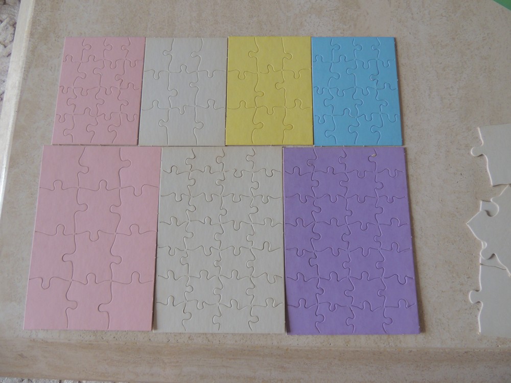Plain Paper Puzzle Plain Hobby Decoration Assembly 8 different COLOR AND SIZE