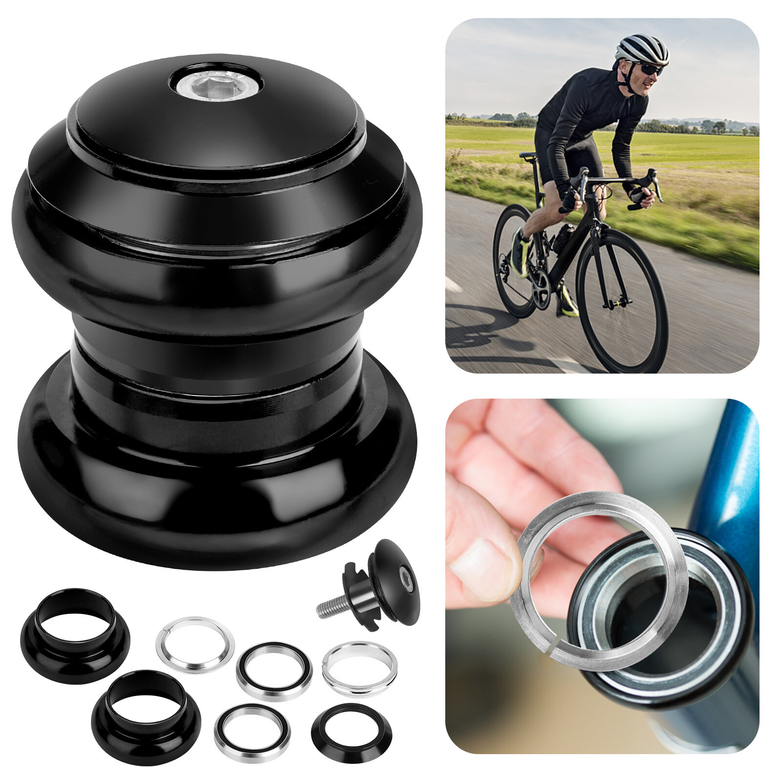 34mm 1-1/8" Threadless MTB Road Bike Bicycle Sealed External Bearing Headset Kit