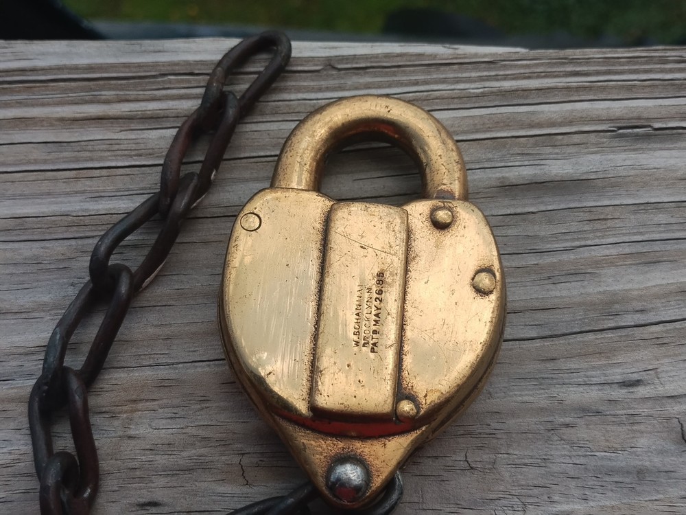 Vintage Brass W.Bohannan  Padlock Dated 1885