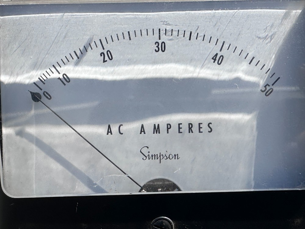 Simpson 63160 AC Amperes Panel Meter, 0-50A Range