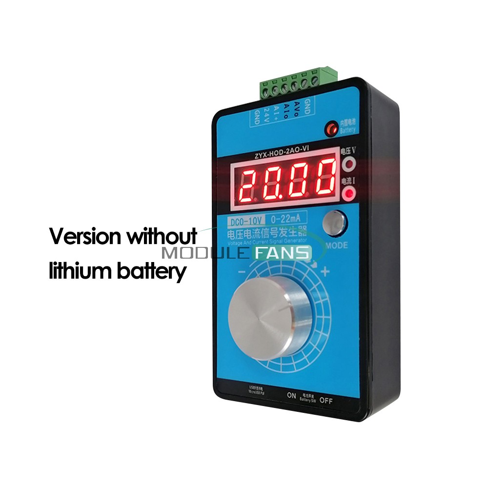 Handheld 0-5V-10V Voltage 0-4-20mA Current Signal Generator Process Calibrator