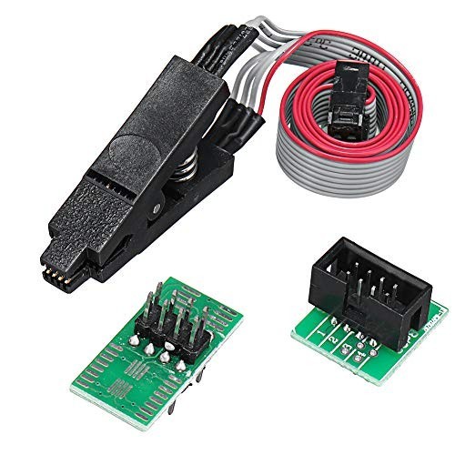 USB EEPROM BIOS Programmer CH341A with SOIC8 Clip & Adapters for 24/25 Series Fl