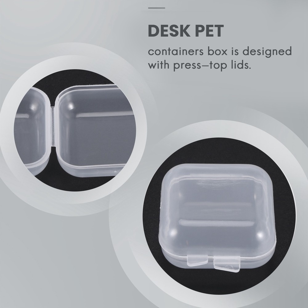 50Packs Small Clear Plastic Storage Containers,Mixed Empty , Case with Lids8124