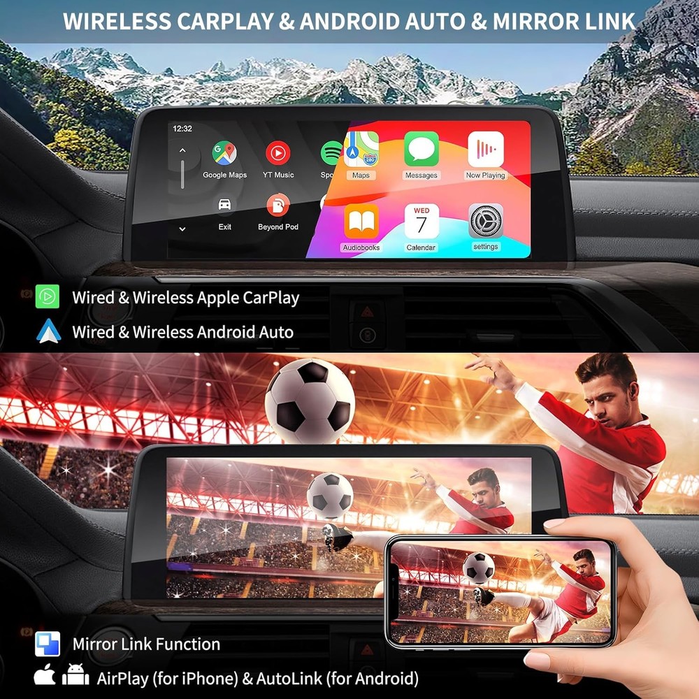 Wireless CarPlay Android Auto Retrofit Kit Decoder Box for BMW NBT 2012-2017 US