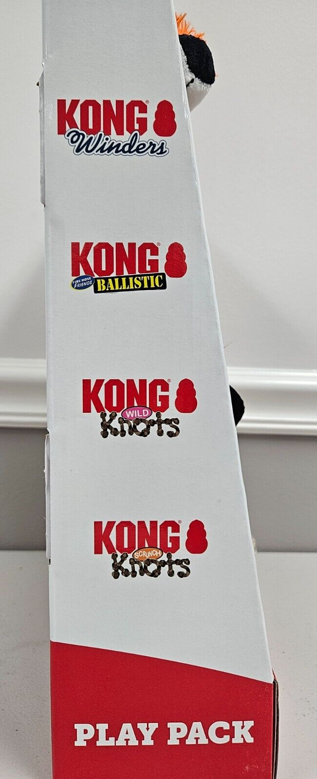 Kong Play Pack Dog Toy 4 count Holiday Gift Set Plush Pack Canine Doggy Toys NEW