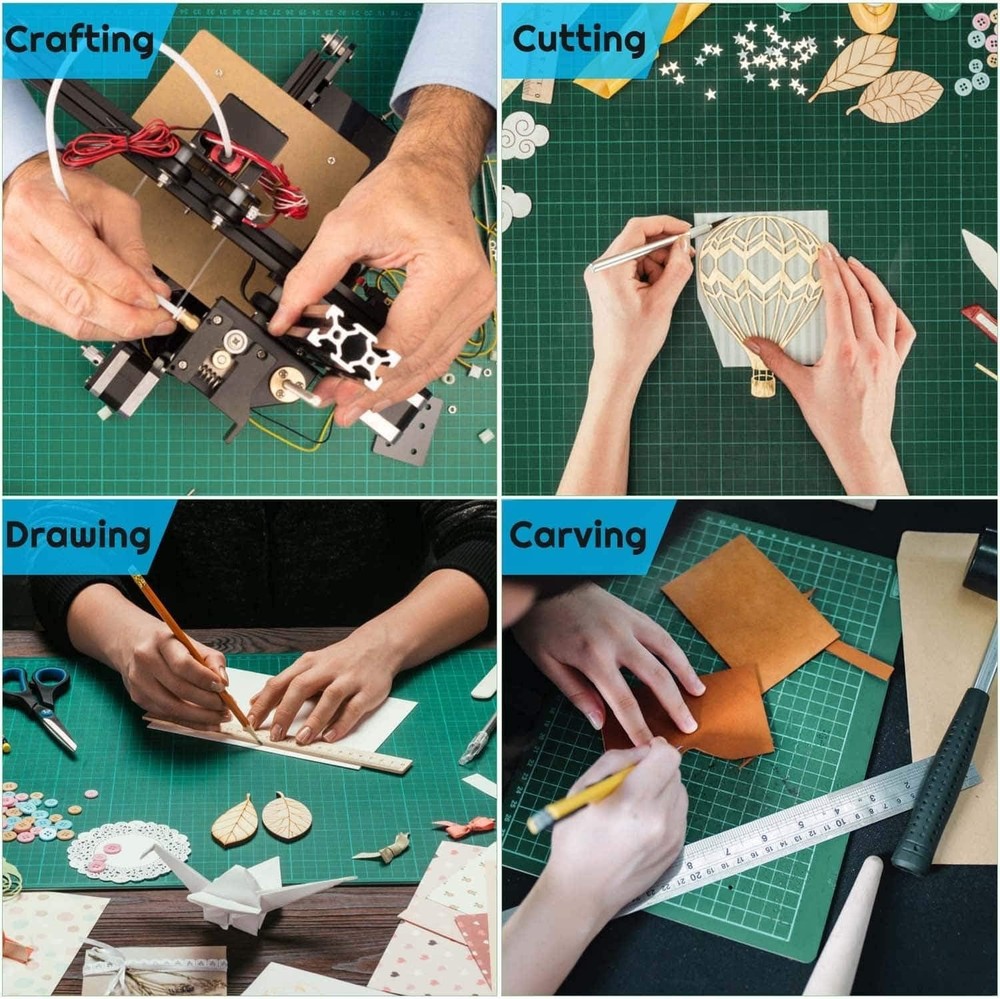Double-Sided 5-Layer Self-Healing Cutting Mat for Precision Crafting - 9x12 Inch