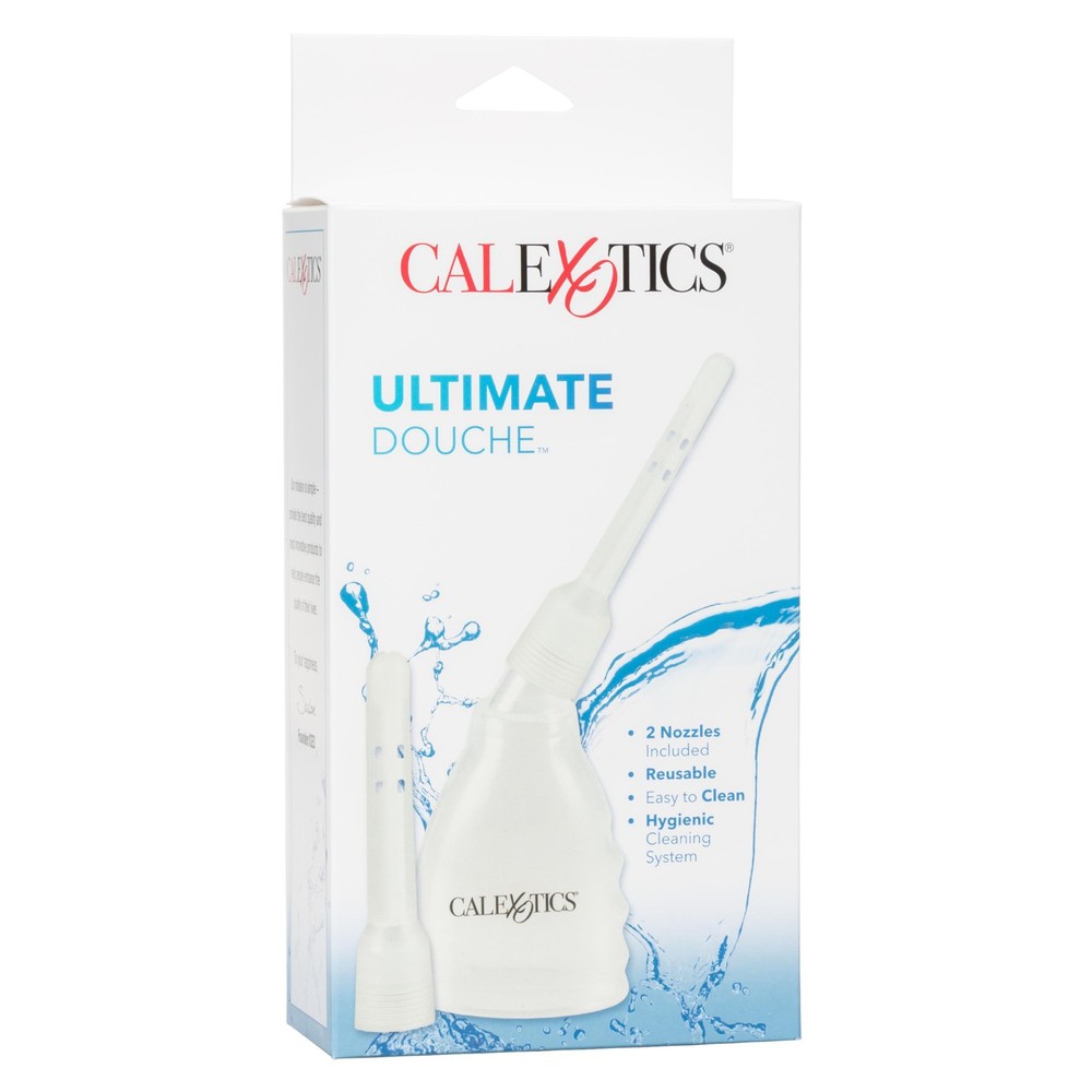 CalExotics Ultimate Douche - Clear Reusable System w/ 2 Nozzles - 5.4oz