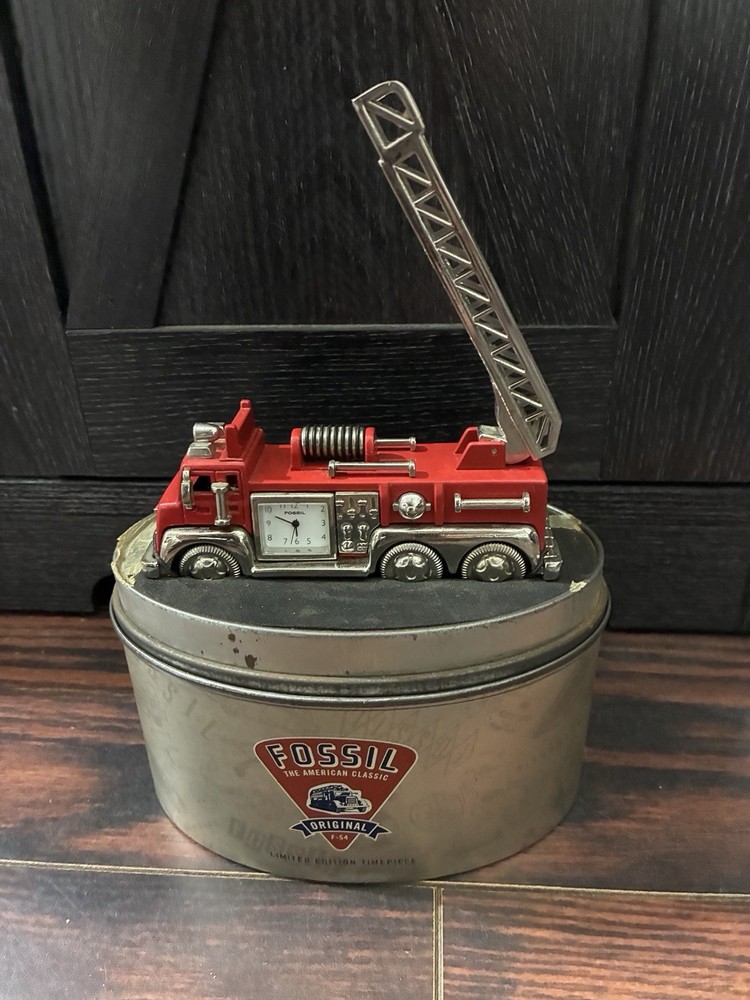 Fossil Fire truck With Clock