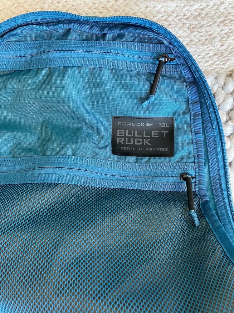Goruck 18L Bullet Double Compartment (DC) Ripstop Robic backpack blue