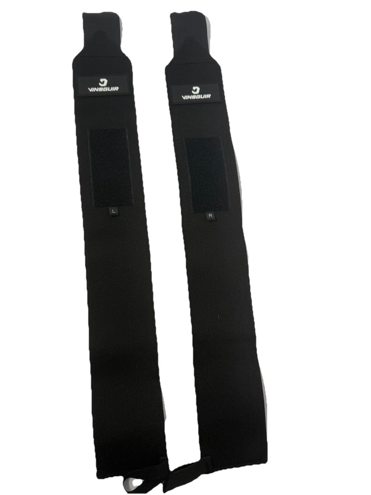 Wrist Wraps for Weightlifting – Left & Right Pair – Black – Adjustable Support