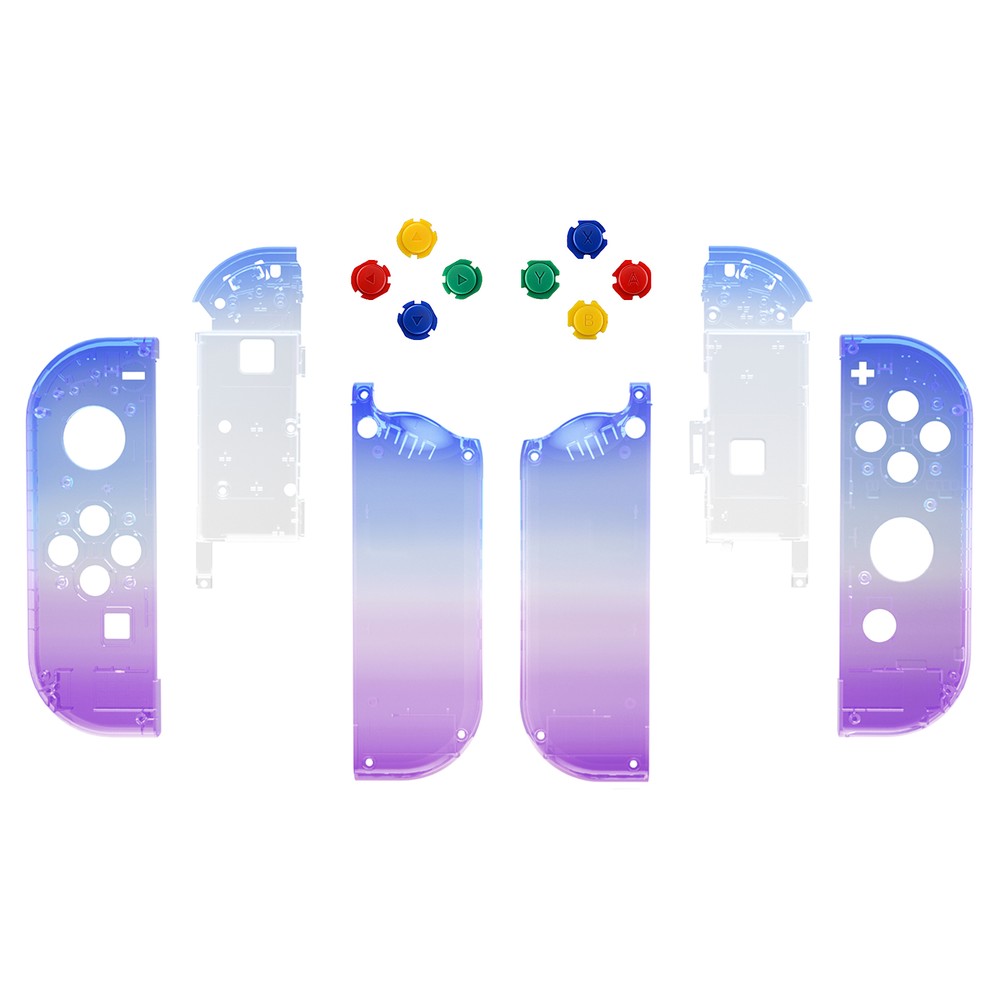 Clear Housing Shell Buttons Replacement For Nintendo Switch Joy Con Controller