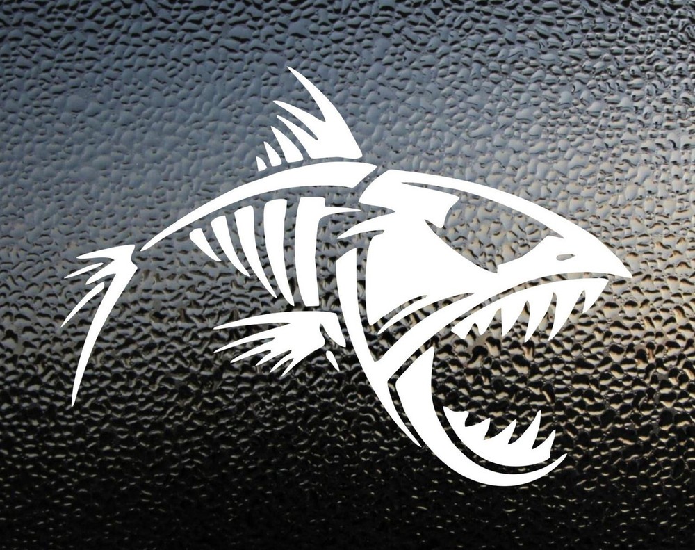 Skeleton Fish Bones Vinyl Decal