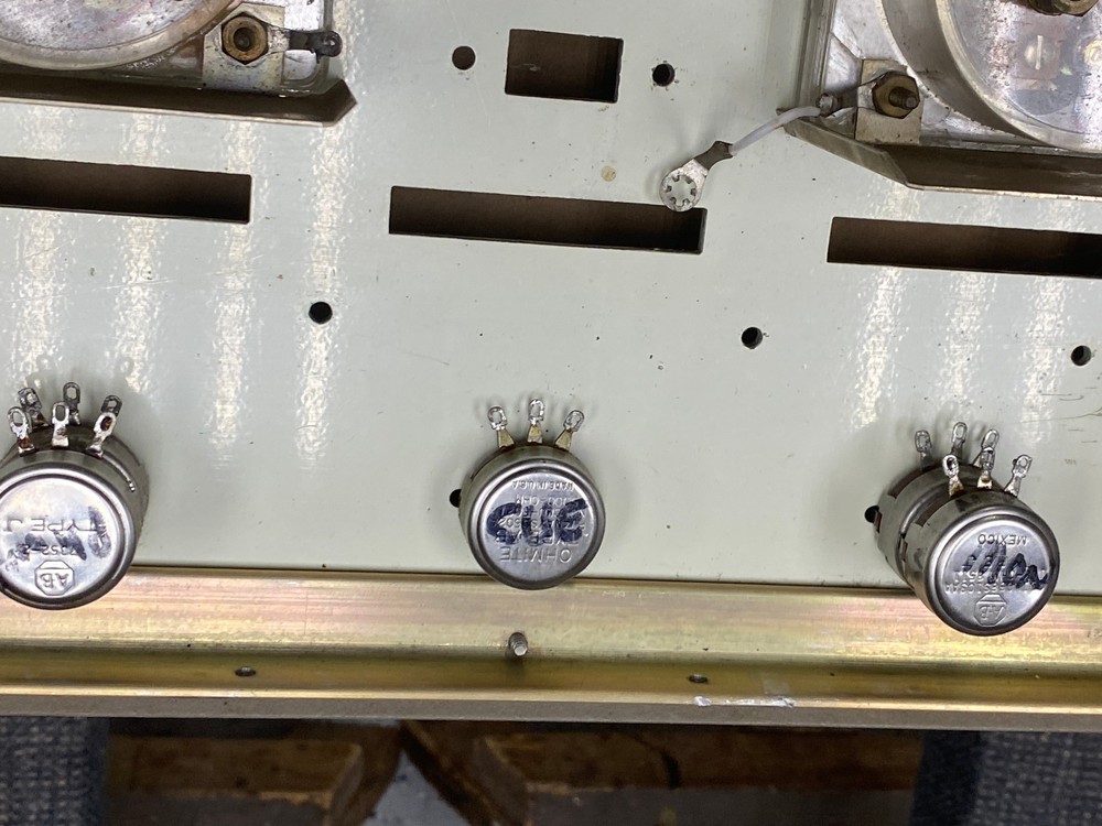 Stereo Ampro Console Front Panel with Switches - Knobs - VU's - Attenuators