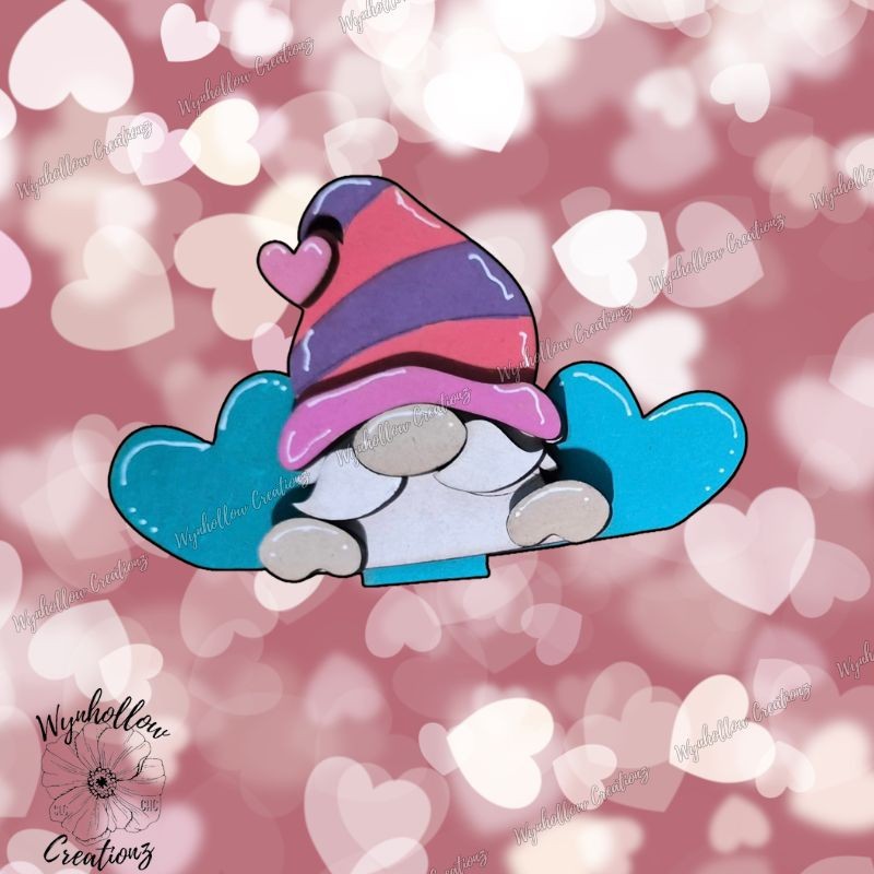 Gnome with Hearts Interchangeable Basket Insert (Small only)