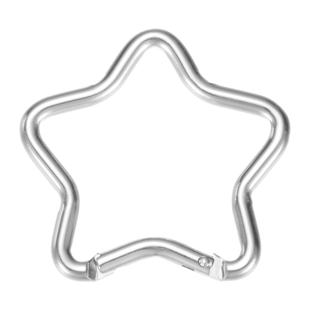 Star Shaped Snap Clip [1 Pack] - Keychain Clip [Silver]