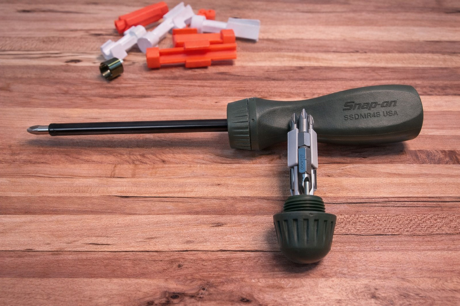 Snap-On SSDMR4B Ratcheting Screwdriver Bit Holder (3D Printed) - Holds 6 bits