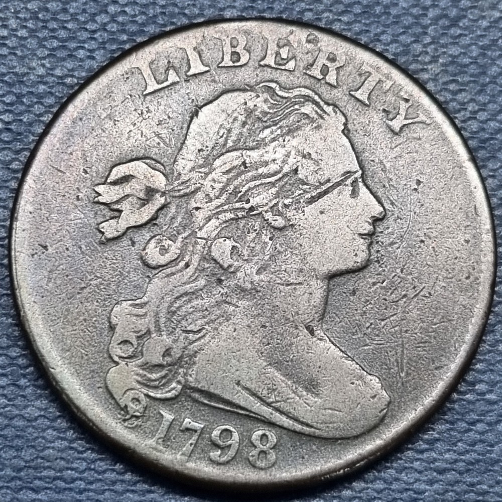 1798 Draped Bust Large Cent 1c Higher Grade VF +  #100124