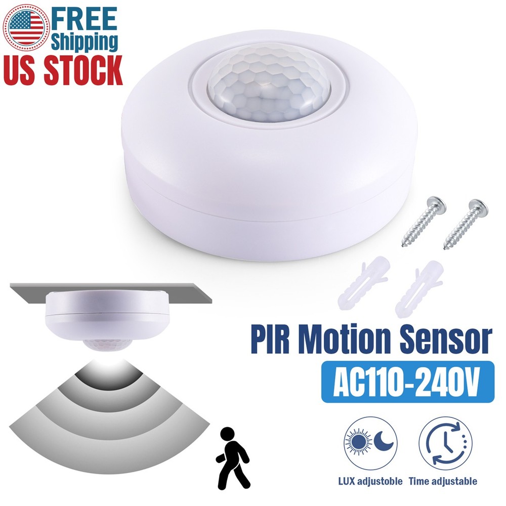 Surface Mount PIR Ceiling Occupancy Motion Sensor Detector Light Switch 360°