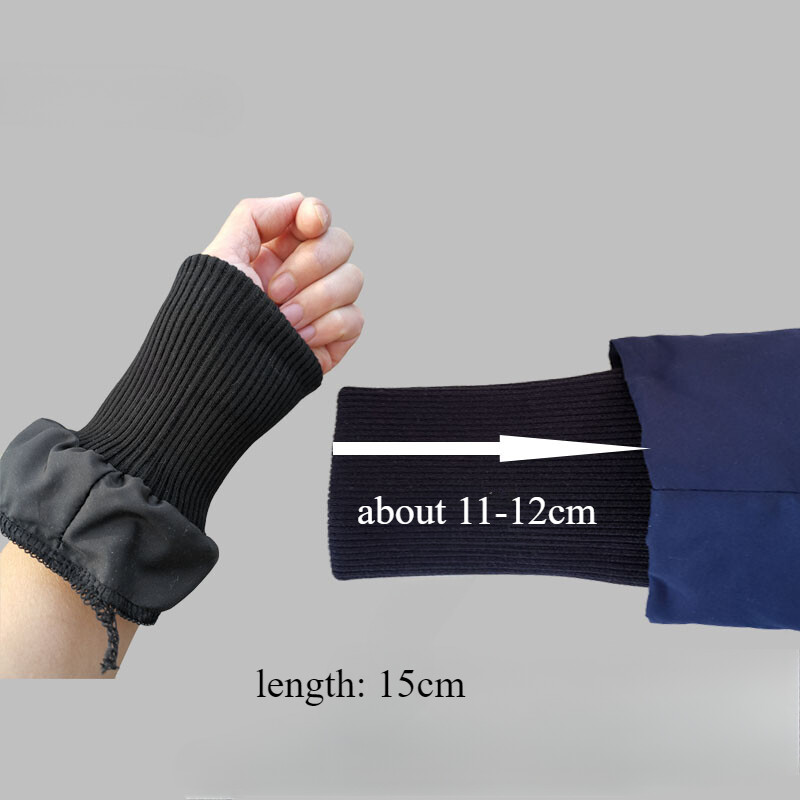 2pcs Warm Windproof Ribbed Cuffs for DIY Down Jacket Thick Sleeve Cuff Sewing