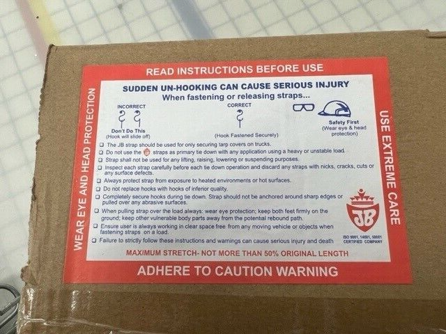 40 Pack 21" JB Heavy Duty NATURAL RUBBER Tarp Strap Tie Down Tire Chain Bungees