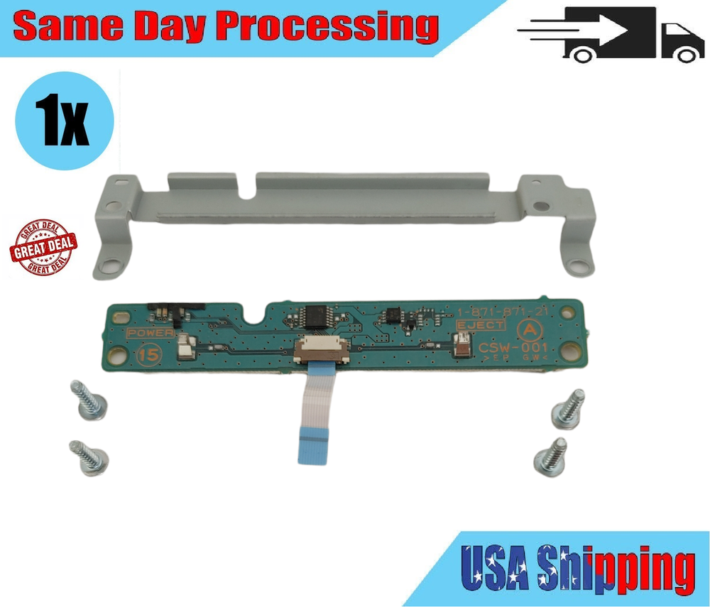 Sony PS3 Power & Eject Switch Board for CECHA01 B01 E01 w/ Cable & Screws