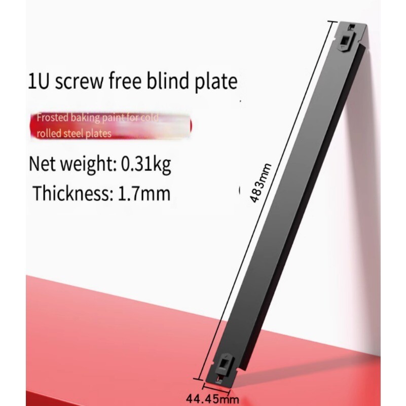 Brush Cable Manager 1U, 19 Inch, 5 Pack Mount Cable Management Panel Black/White