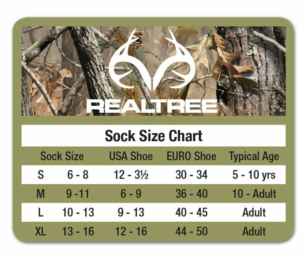 Realtree Mens Outdoor Merino Wool Tall Long Over the Calf Boot Socks 2 Pair Pack