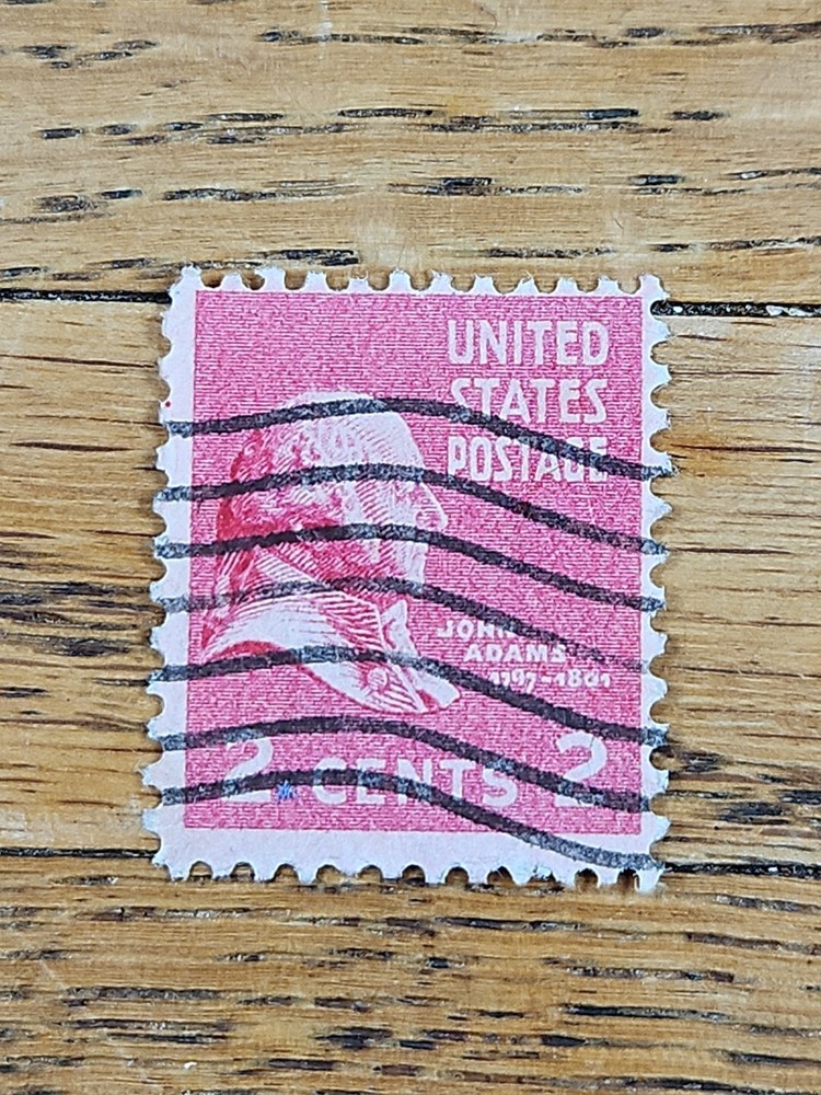 US Stamp John Adams 2c Used Red Cancel