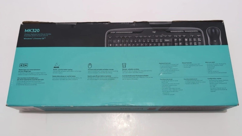 Sealed Logitech MK320 Wireless Desktop Keyboard and Mouse Combo