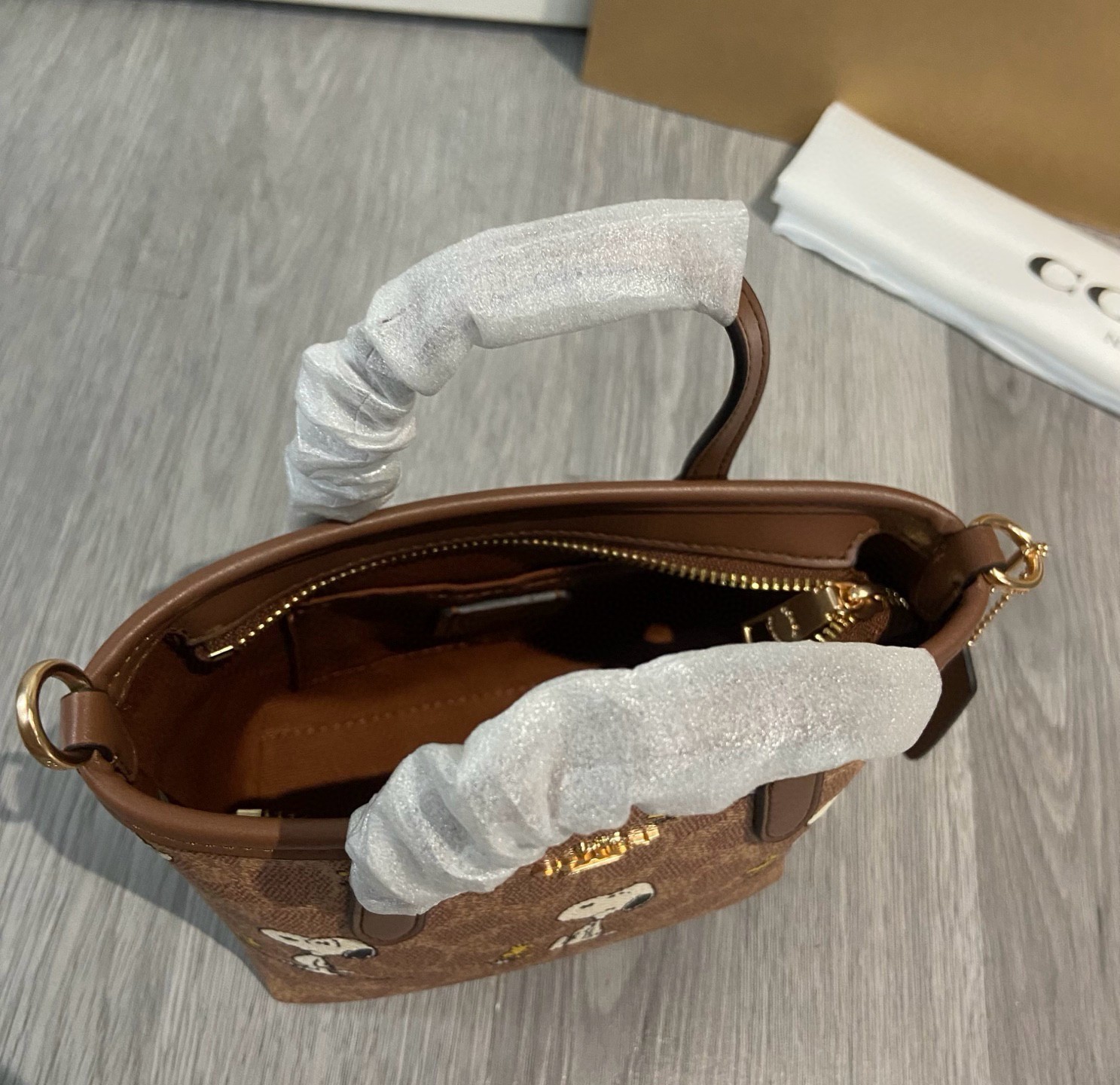 NTW Coach X Peanuts City Mini Tote BagSignature Canvas Snoopy Print CBS83 Outlet