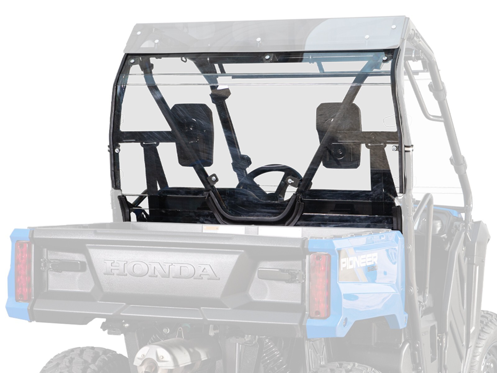 SuperATV Rear Windshield for Honda Pioneer 500/2017-2020