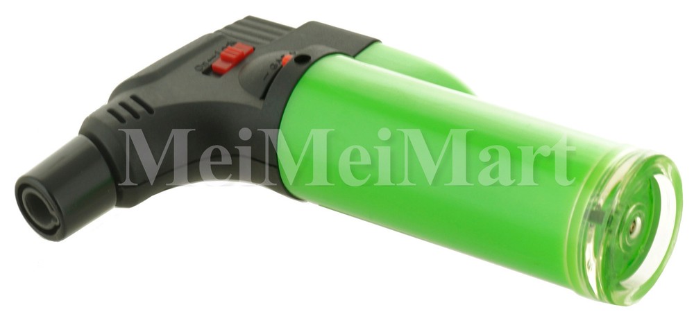 Jumbo 4" Single Jet Flame Torch Lighter Refillable Lockable Windproof Neon Color