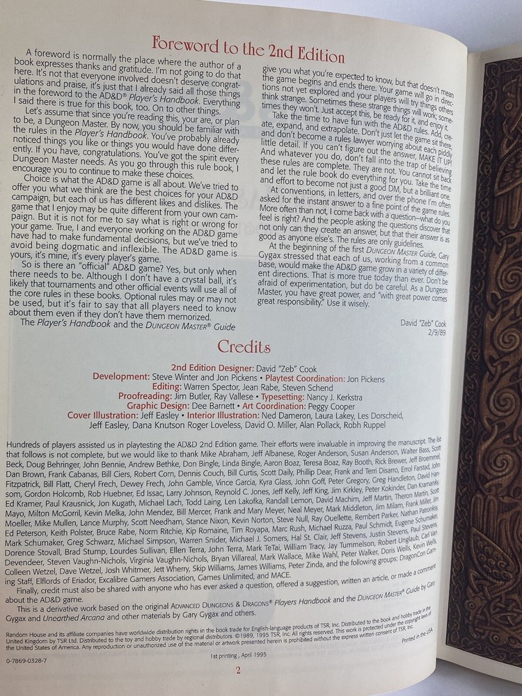 Advanced Dungeons & Dragons 1995 Dungeon Master's Guide 2160