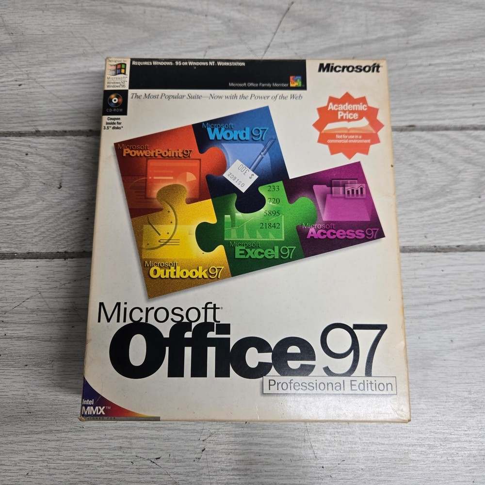 Microsoft Office 97 Professional Edition With Box