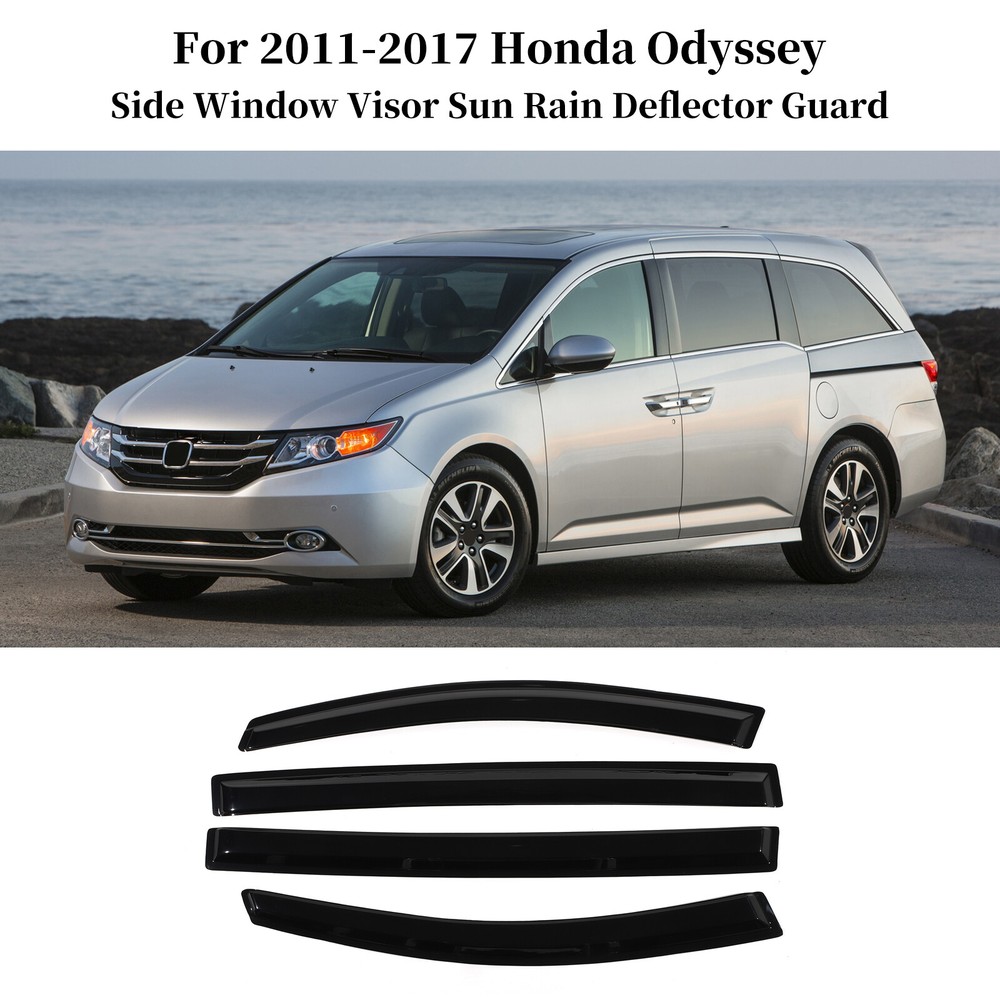 For Honda Odyssey 11-2017 Side Window Visor Vent Sun Rain Guards Deflector 4PCS