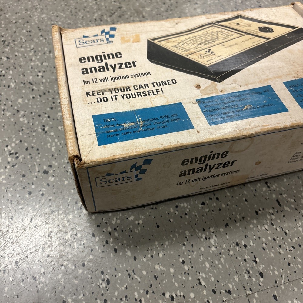 VINTAGE SEARS ENGINE ANALYZER 28-2161 for 12 Volt Ignition Systems USED