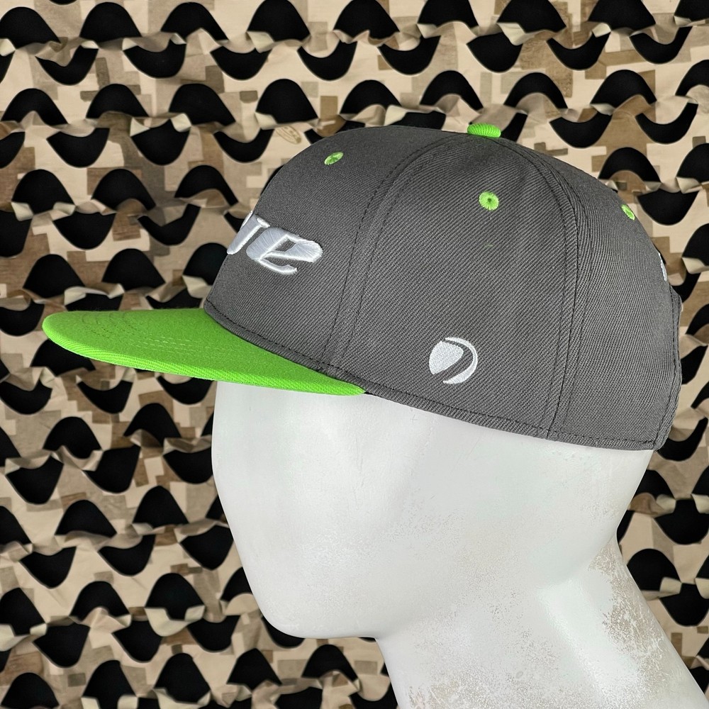NEW Dye LRG Logo Snap Back Hat - Grey/Lime