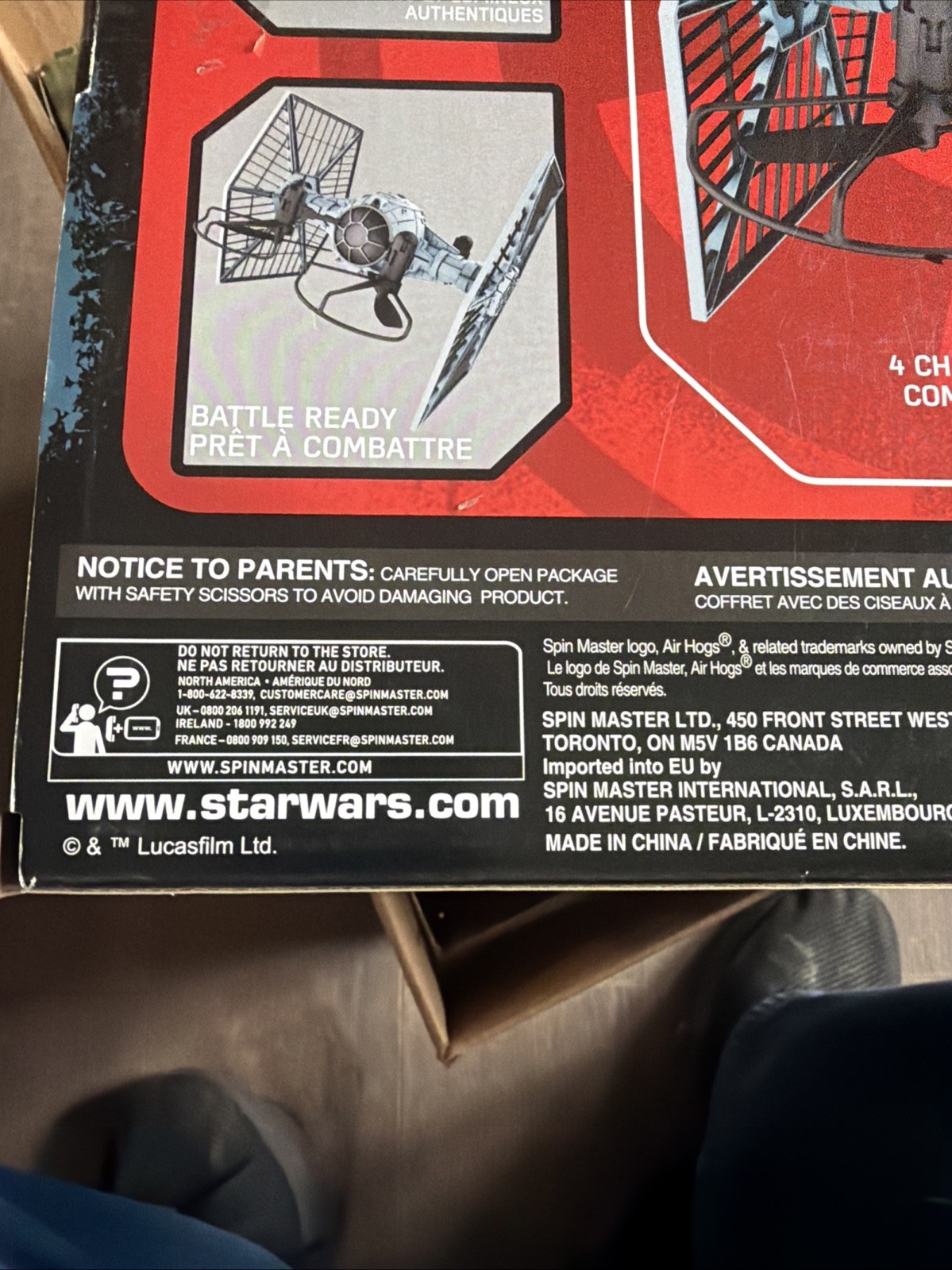 Star Wars AIR HOGS Tie Fighter Drone with Remote (Read Details)