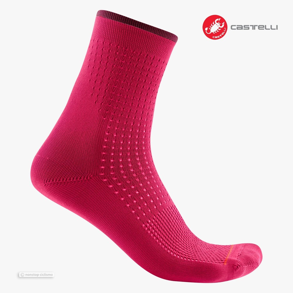 Castelli PREMIO W Cycling Socks : PERSIAN RED ~ One Pair