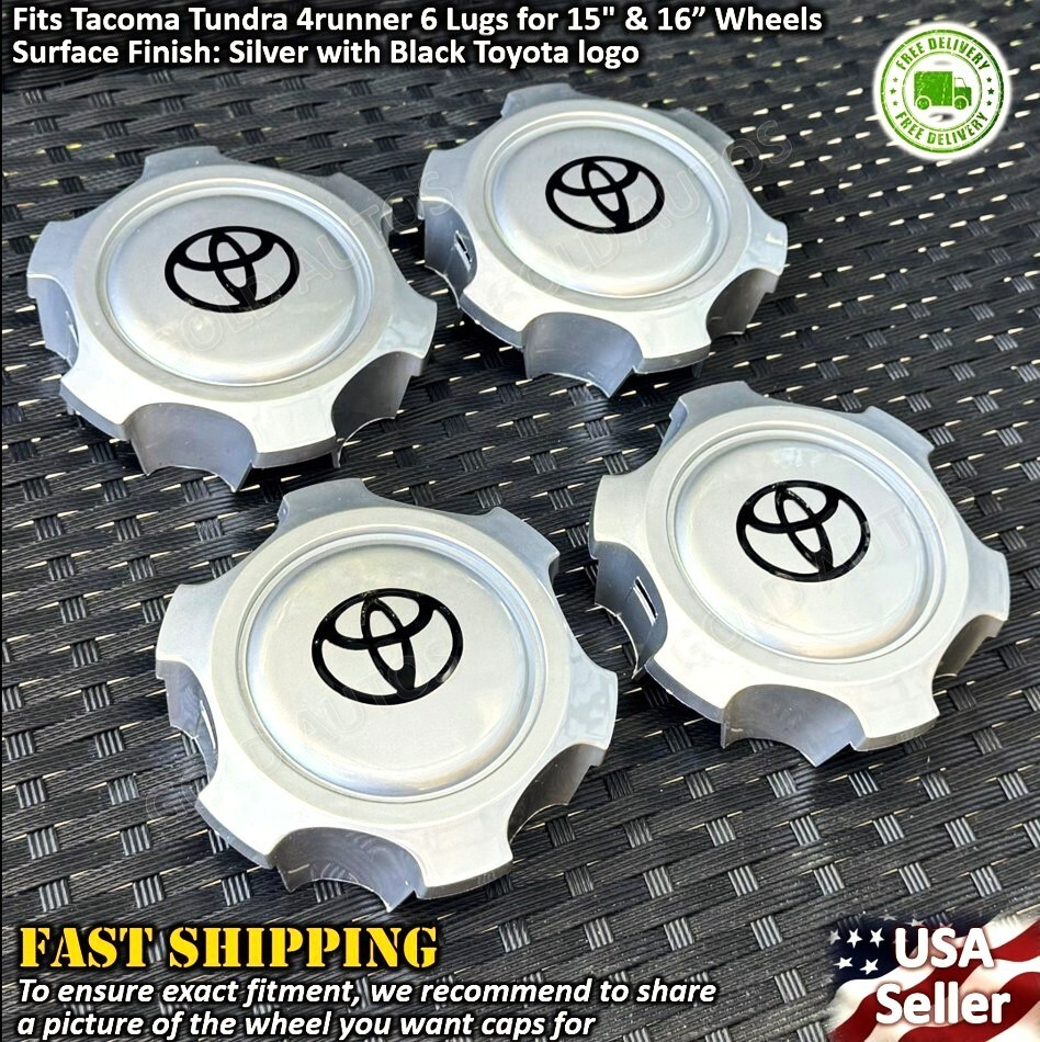 4pcs Wheel Center Hub Caps Tacoma Tundra 4runner 6 Lugs 15" & 16" 42603-04030