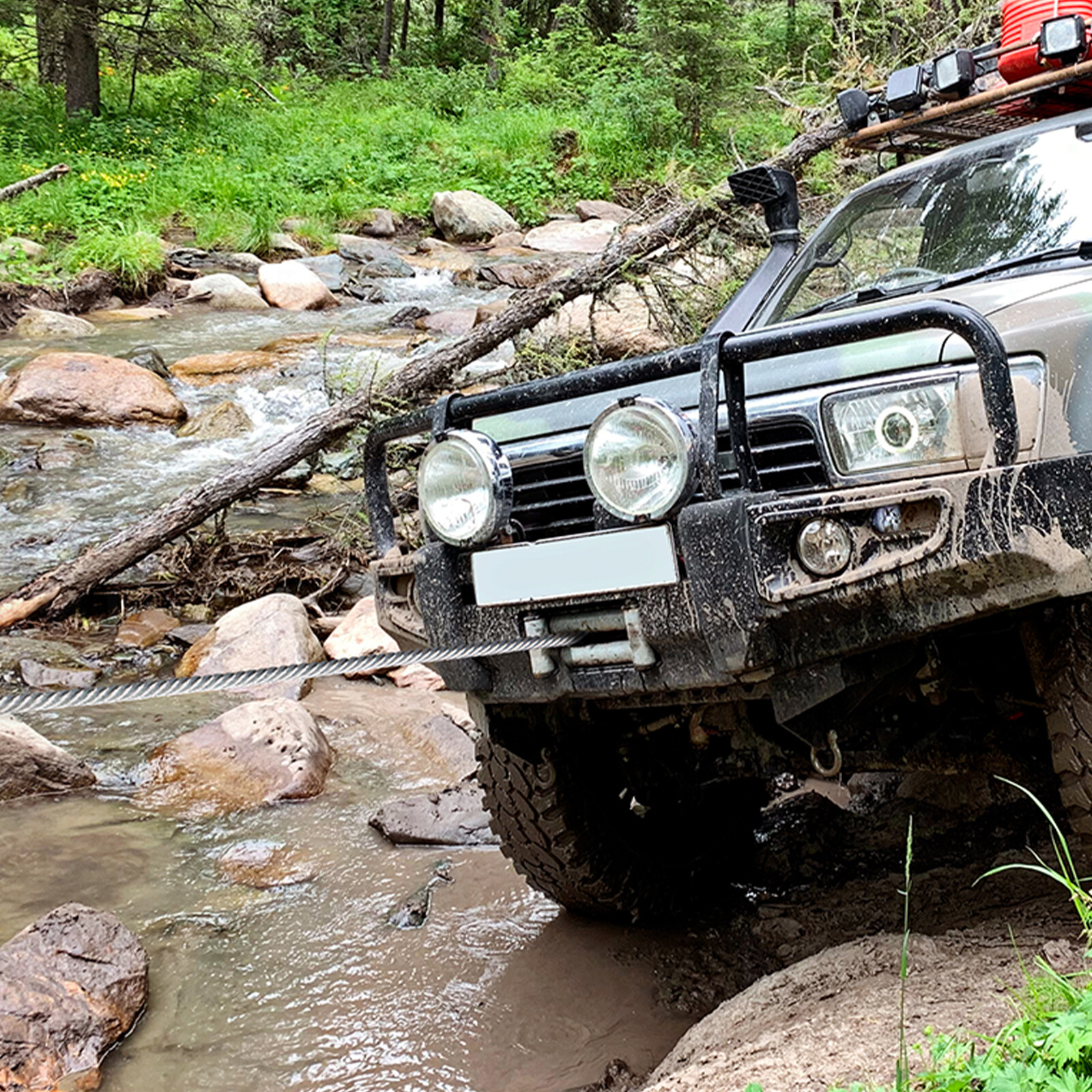 VEVOR Winch Cable Steel Core Wire Rope 3/8"x100' 15200lb Self Lock Swivel Hook